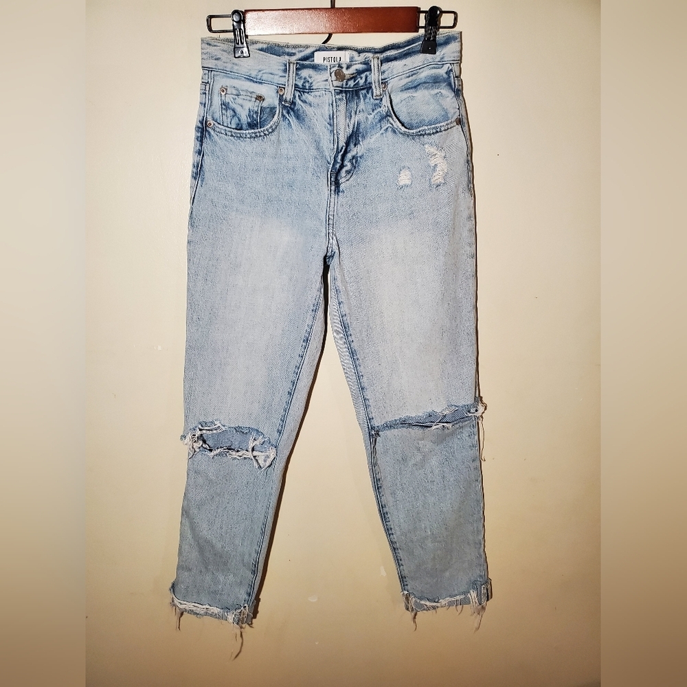 Pistola Presley High Rise Relaxed Roller Jeans Size 25 - Picture 3 of 8